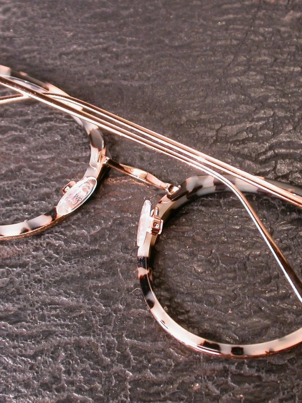 Warby Parker Faye Gold and Tortoise Black Eyeglasses Frames ITALY